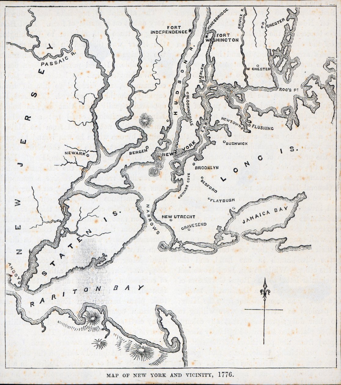 New Yorkin ja lähialueen kartta (litho) tekijältä American School