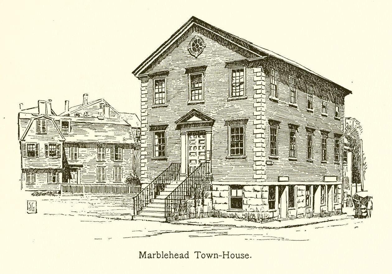 Marbleheadin kaupungintalo (kaiverrus) tekijältä American School