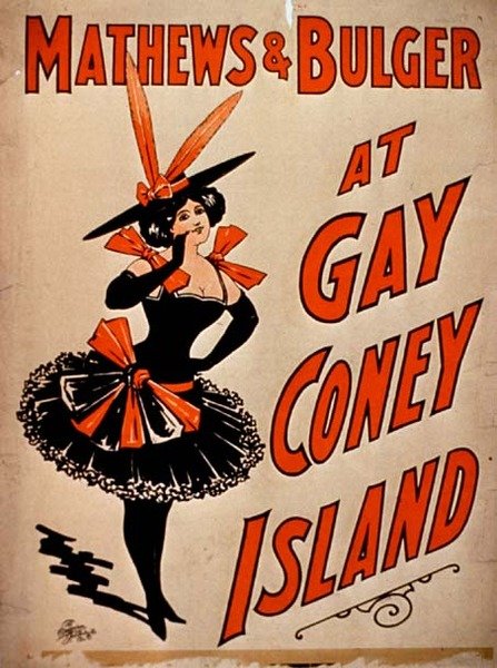 Mathews ja Bulger Gay Coney Islandilla (väri litho) tekijältä American School