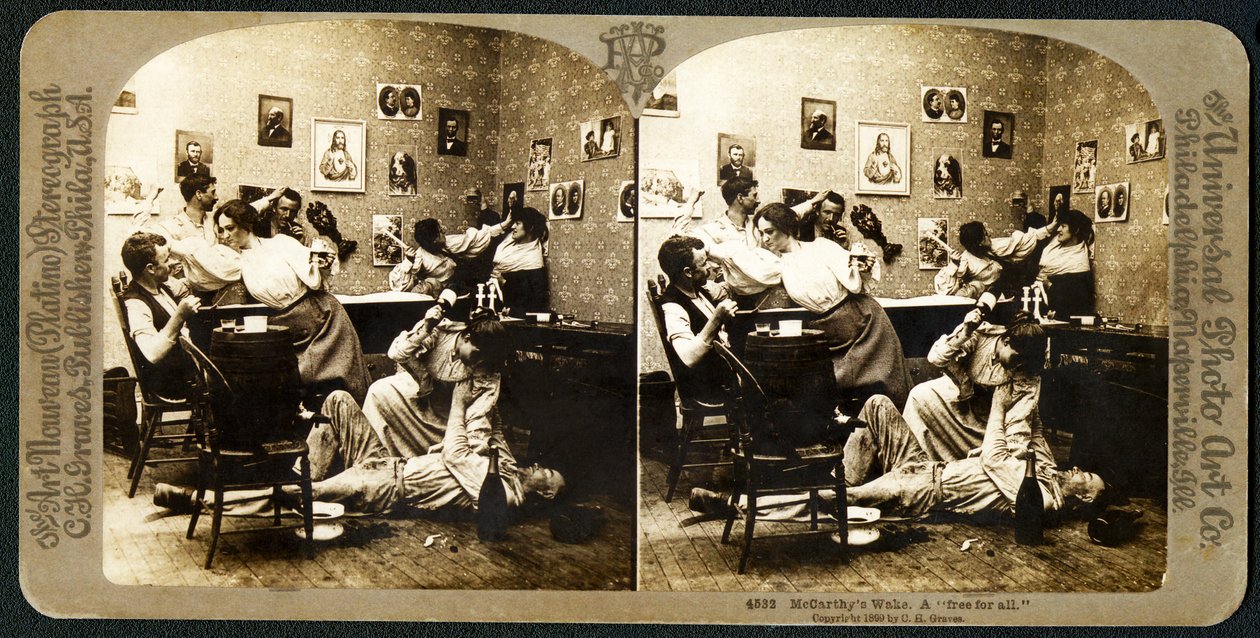 McCarthys Wake (osa 3), 1899 (stereografi) tekijältä American School