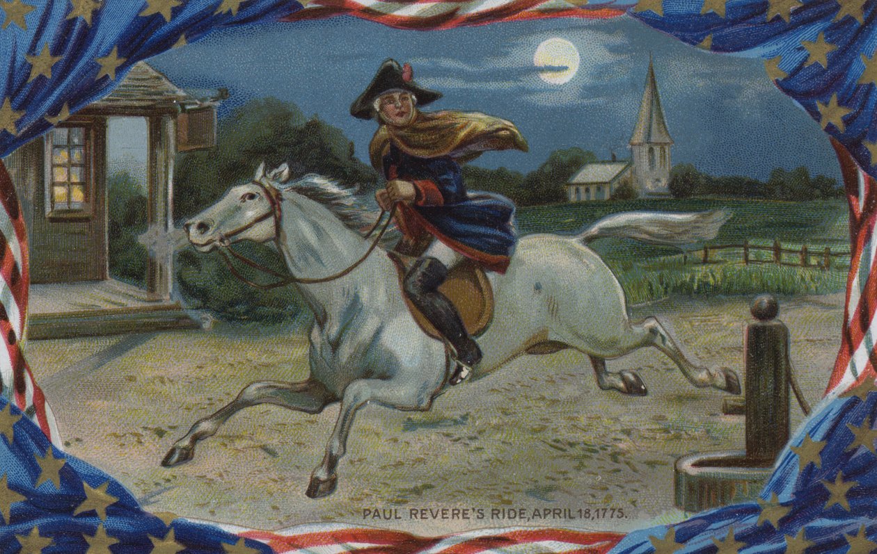 Muistopäivän kortti, Paul Reveren ratsastuskilpailu tekijältä American School