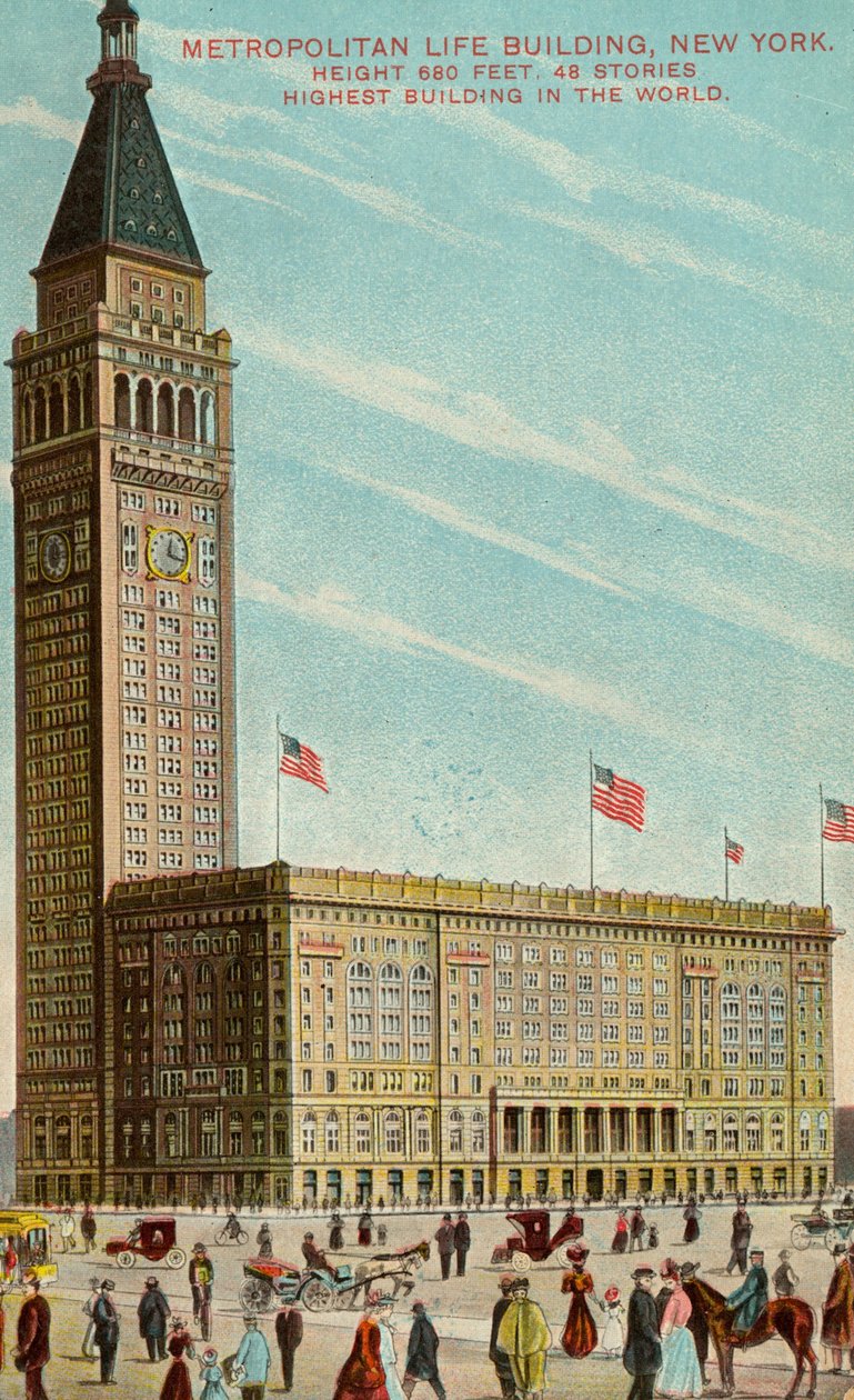 Metropolitan Life Building, New York, n. 1909–1913 tekijältä American School