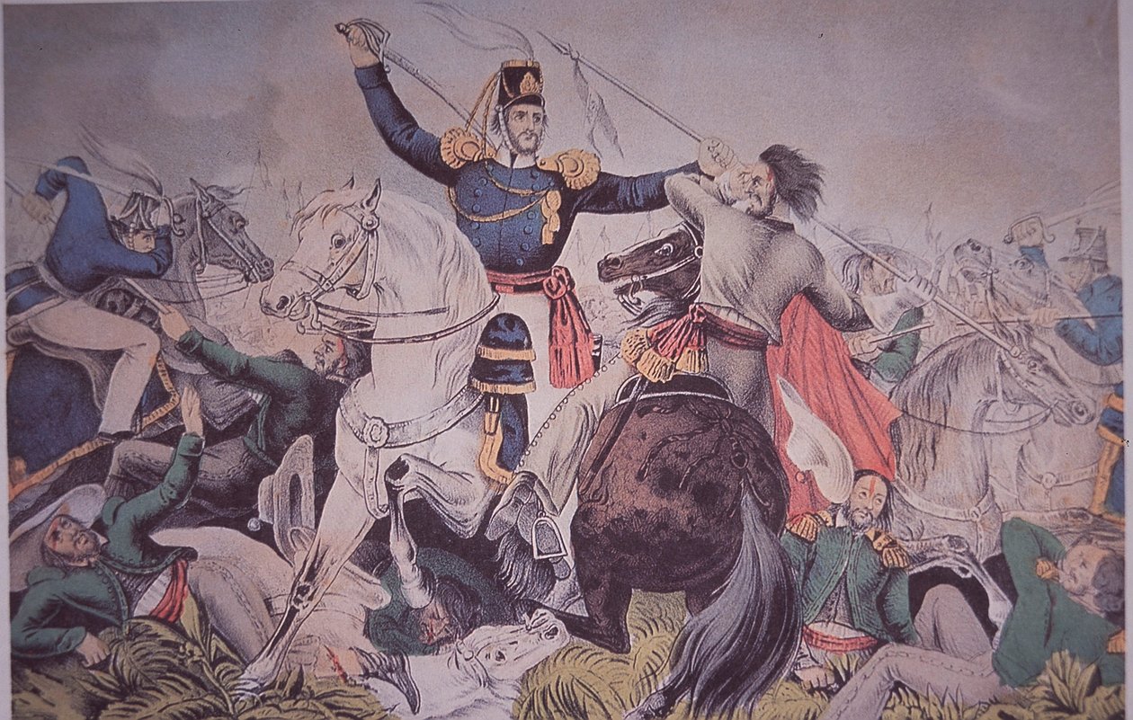 Meksikon ja Amerikan sota (1846-48), eversti Harney taistelee Madelinissa lähellä Veracruzia tekijältä American School