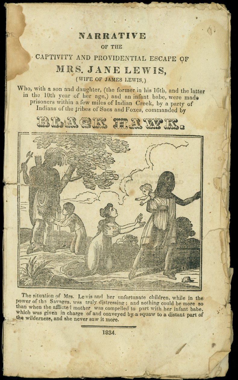 Vuonna 1832 julkaistu kertomus rouva Jane Lewisin vankeudesta ja huolenpidon paosta tekijältä American School