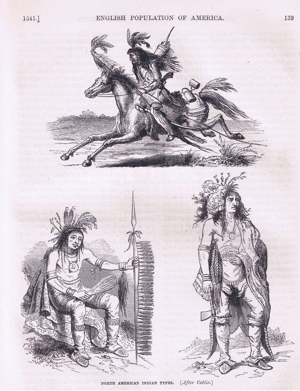 Pohjois-Amerikan intiaanityypit (1640-luku), kuva Cassells History of the United States -pubista. kirjoittanut Petter & Galpin n. 1890 tekijältä American School