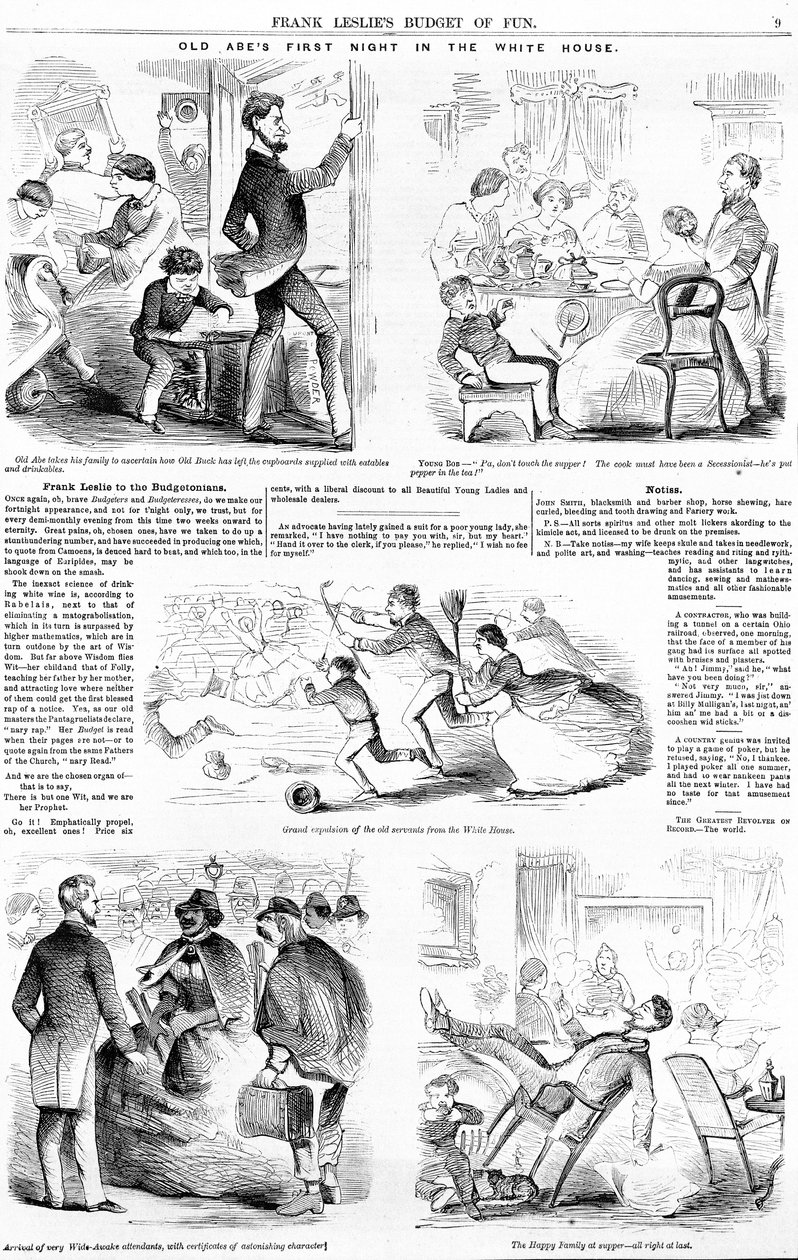 Old Abes Ensimmäinen yö Valkoisessa talossa, noin 1860 tekijältä American School