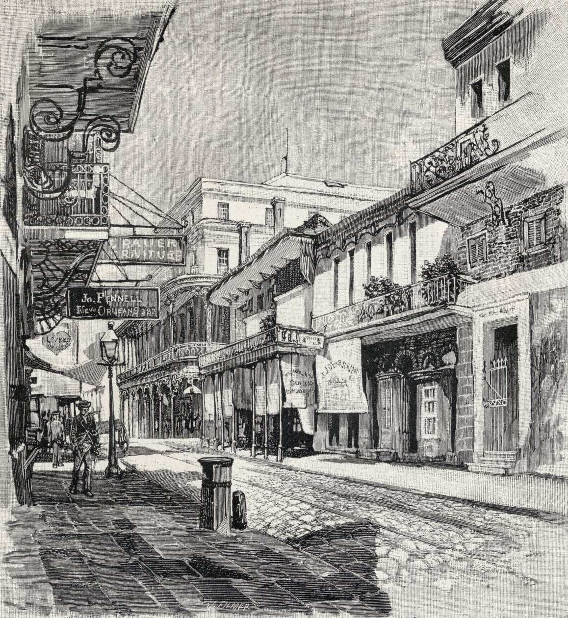 Old St. Louis Hotel, myöhemmin The State House, New Orleans, The Century Illustrated Monthly Magazine, toukokuusta lokakuuhun 1883 tekijältä American School