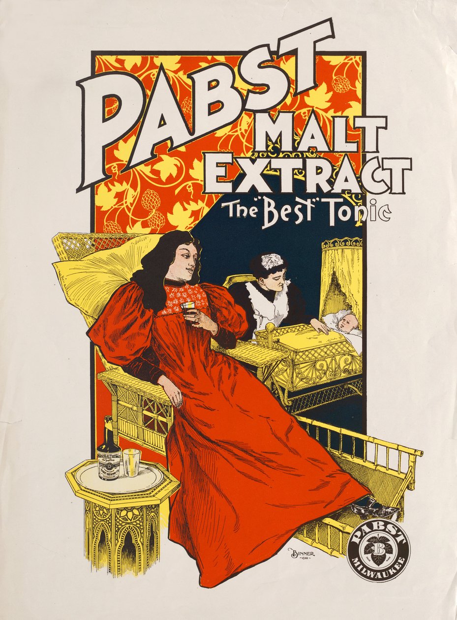Pabst Malt Extract, "paras" tonic, Pabst, Milwaukee, noin 1880-1890-luvut tekijältä American School