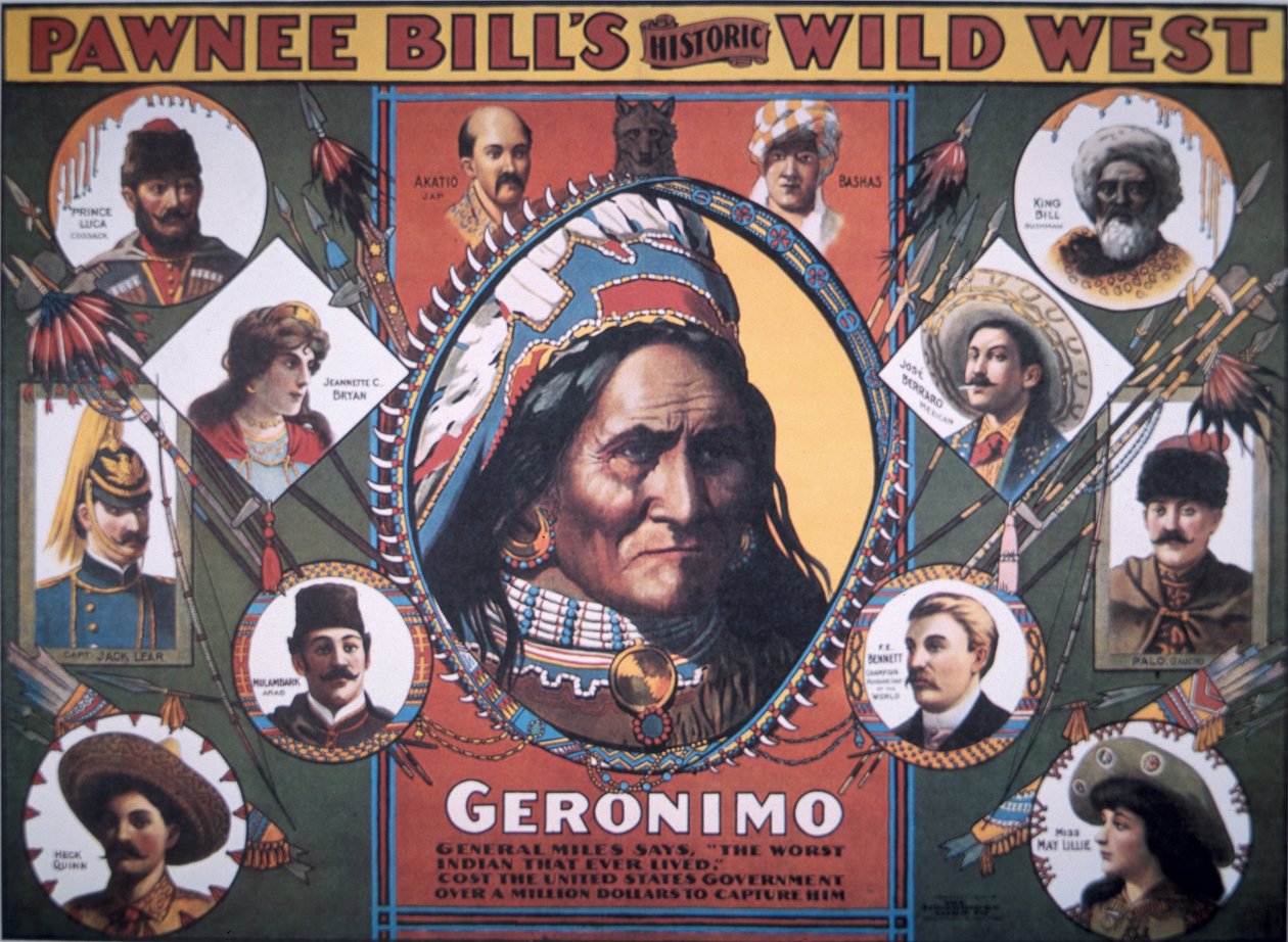 Pawnee Billin historiallisen villin lännen juliste tekijältä American School