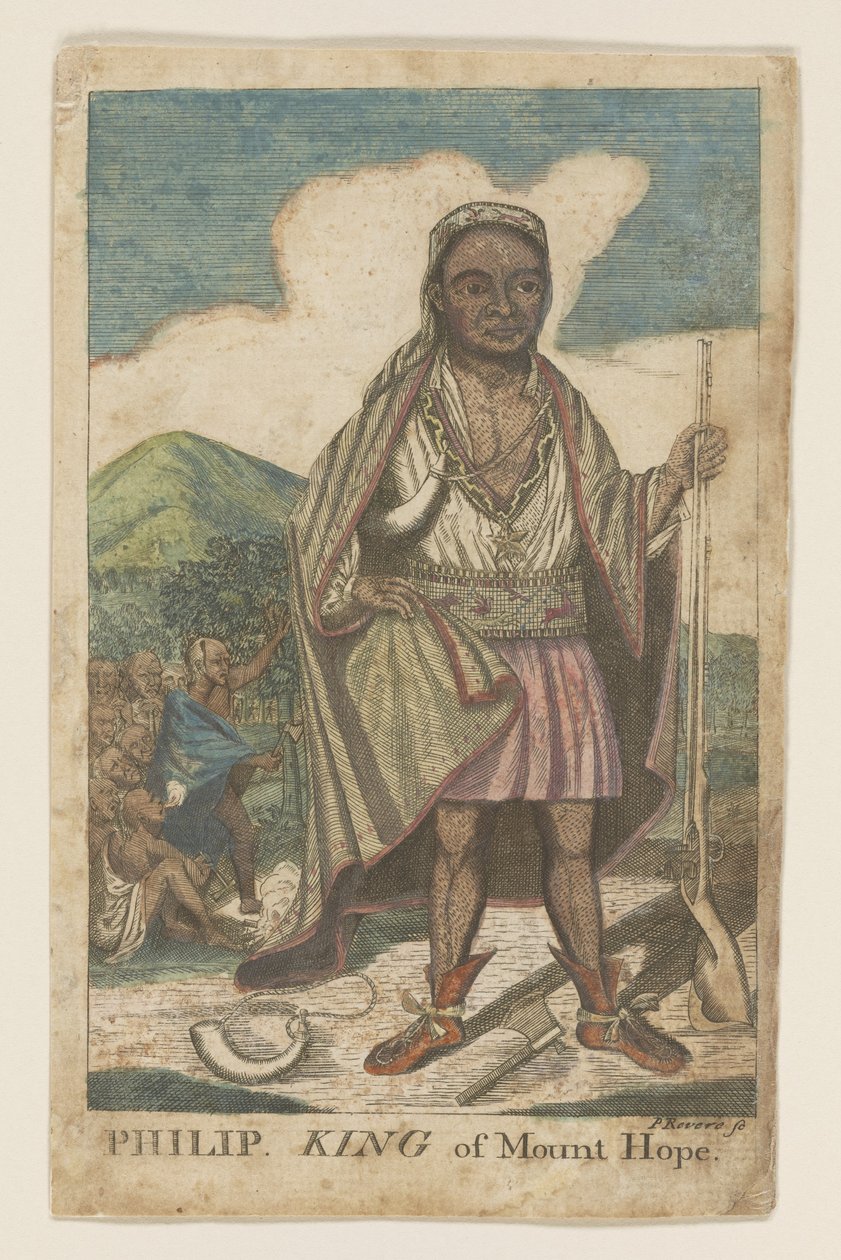 Phillip, Mount Hopen kuningas, pub. 1772 (käsinvärinen kaiverrus) tekijältä American School