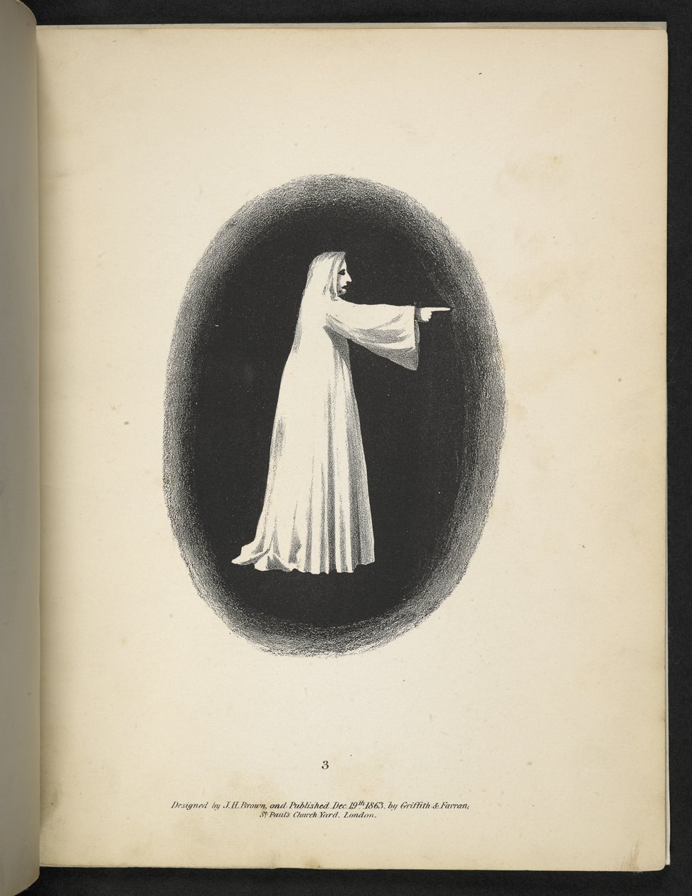 Levy 3. Valkoinen haamu.  Spektropia; tai Yllättäviä spektriilluusioita, joissa näkyy haamuja kaikkialla, minkä tahansa värisinä jne. ser. 1.  J.H. Ruskea  1864 tekijältä American School
