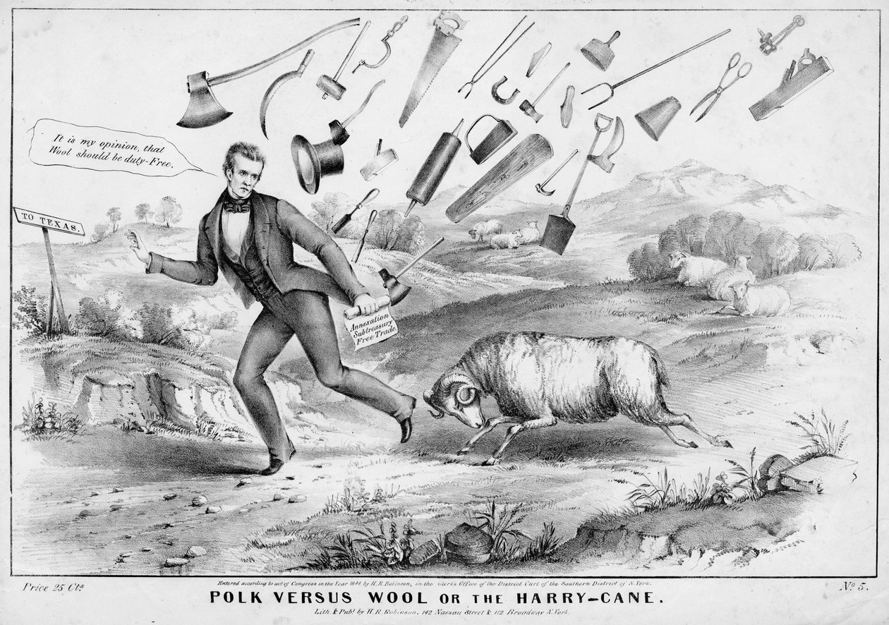 Polk versus villa, tai Harry-keppi, julkaisija H R Robinson, New York, 1844 tekijältä American School