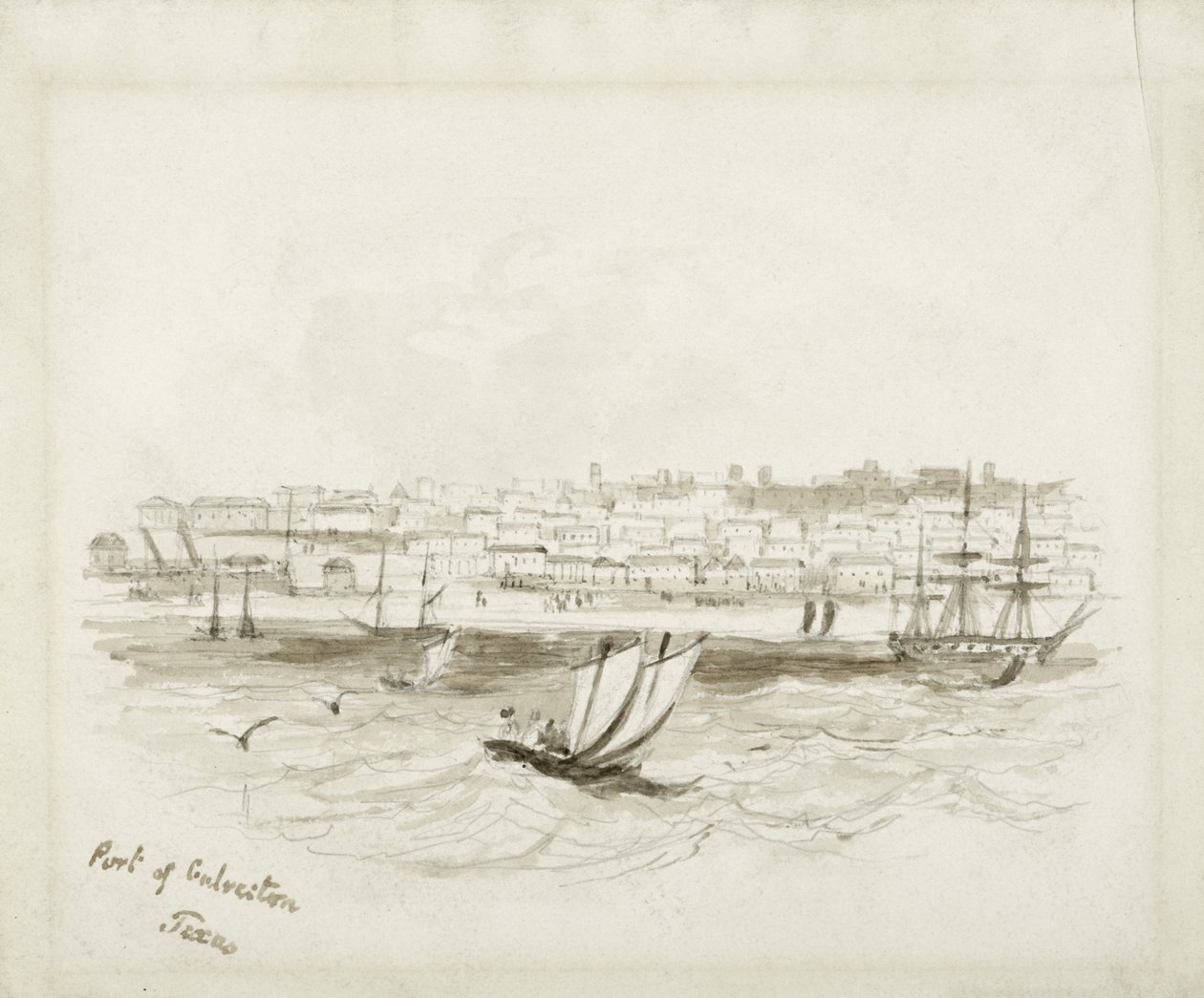 Port of Galveston, Texas, 1800-luvun loppu (muste kudospaperille) tekijältä American School