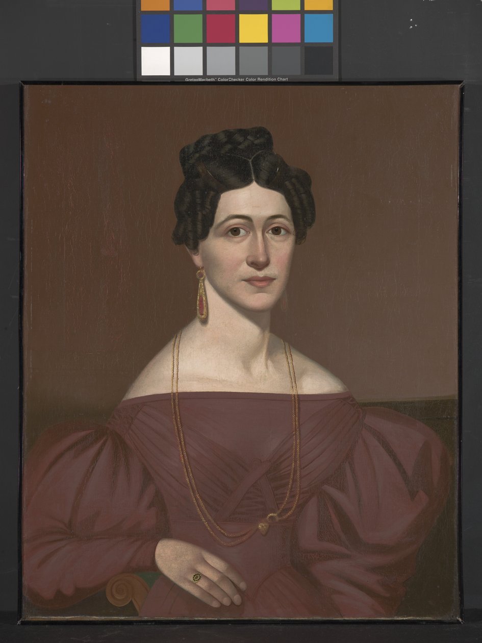 Eliza C. Ayresin muotokuva (öljy kankaalle) tekijältä American School