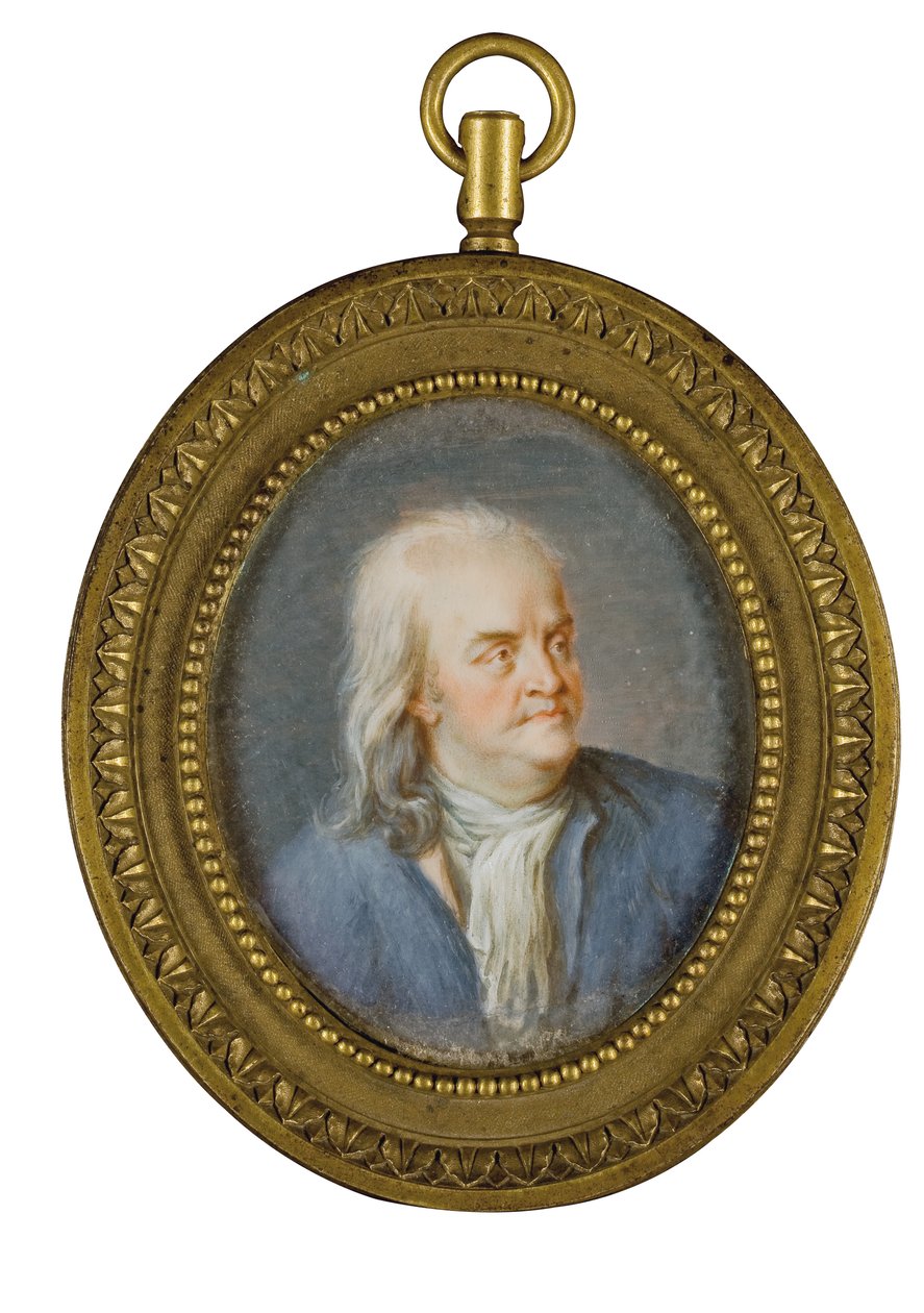 Miniatyyri Benjamin Franklinista tekijältä American School
