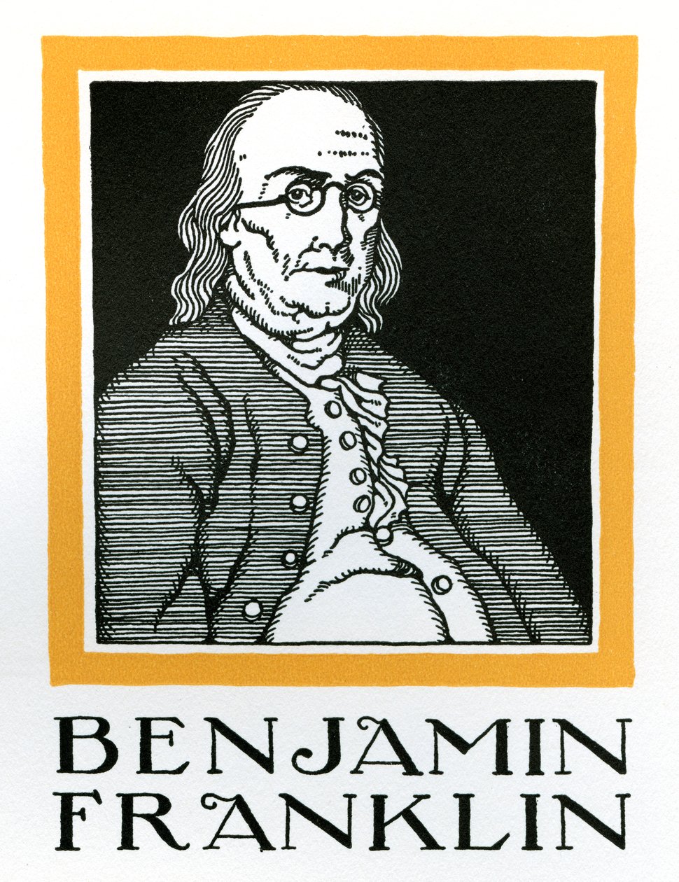 Benjamin Franklinin muotokuva tekijältä American School