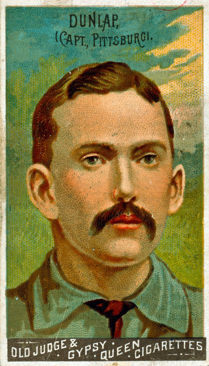 Fred Dunlapin muotokuva, Pittsburgh Alleghenys, 1887 tekijältä American School