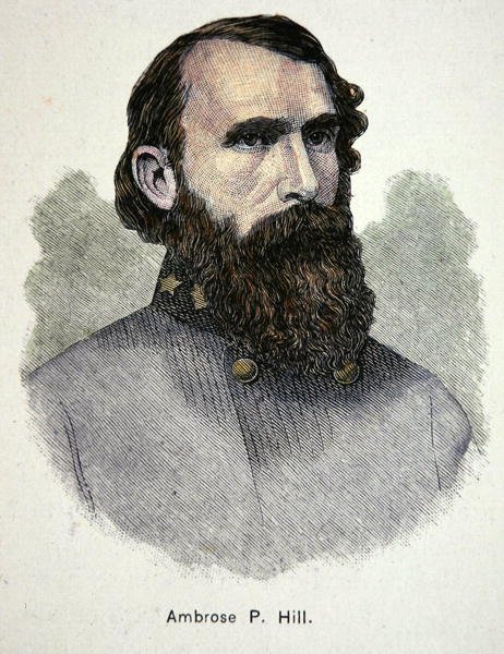Kenraali Ambrose P. Hillin muotokuva (väri litho) tekijältä American School