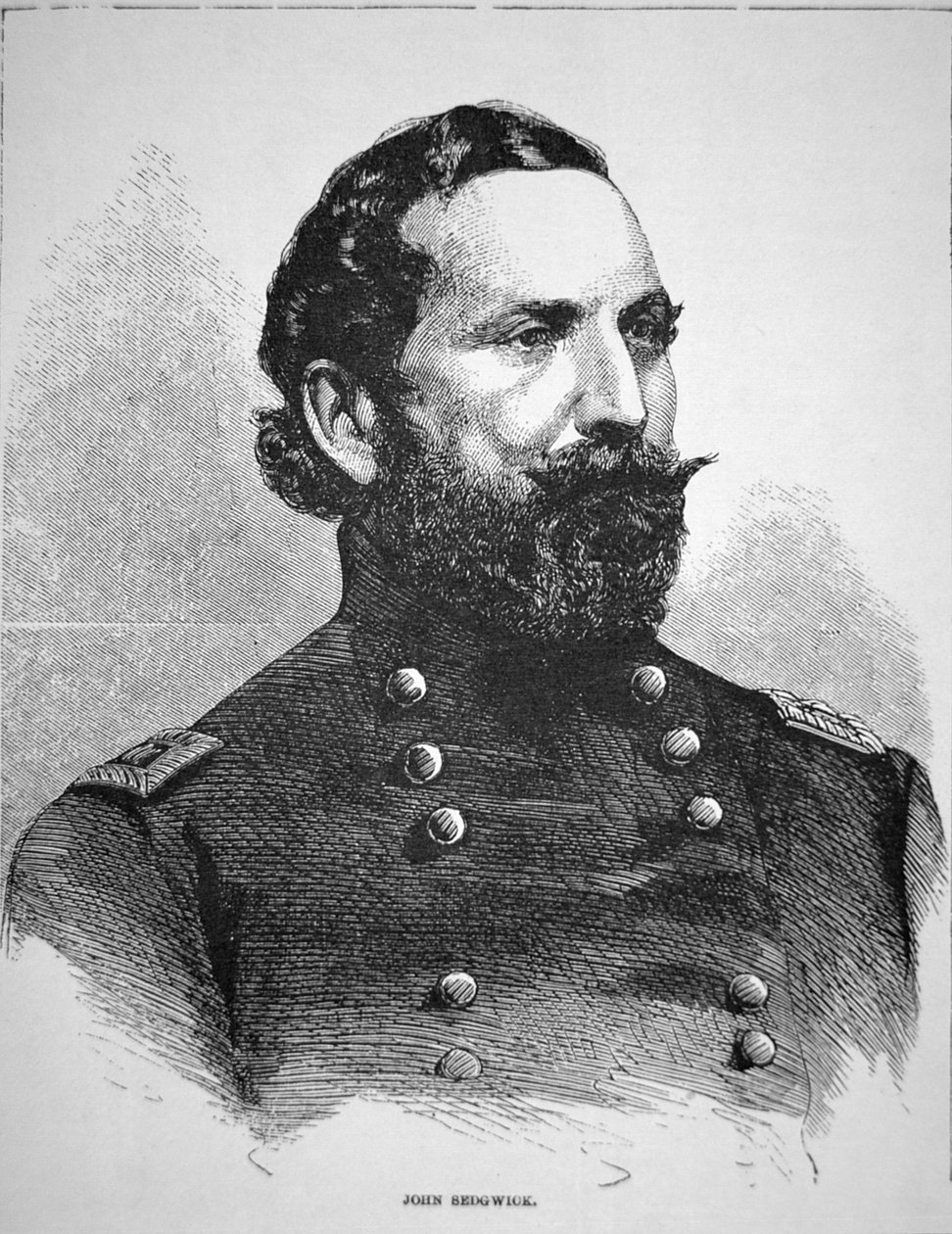 Kenraali John Sedgwickin muotokuva (litho) tekijältä American School