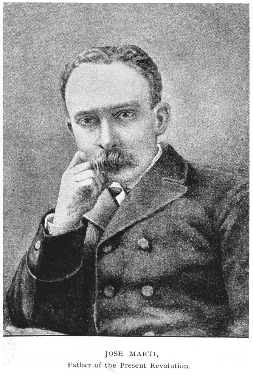 Jose Martin (1853-95) muotokuva Murat Halsteadin Kuuban tarinasta, julkaistu 1898 tekijältä American School