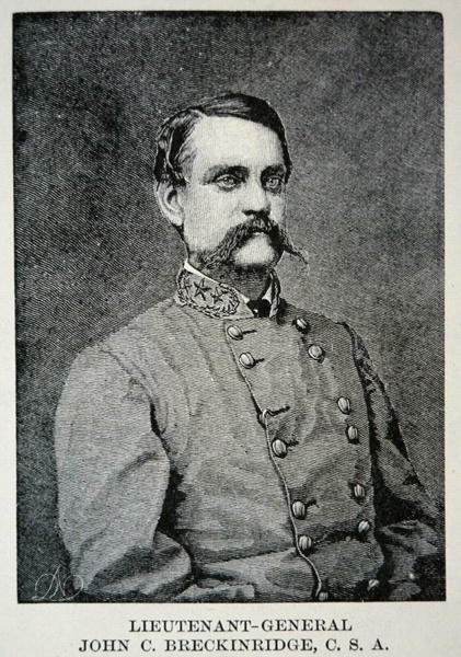 Kenraaliluutnantti John Breckinridgen muotokuva (litho) tekijältä American School