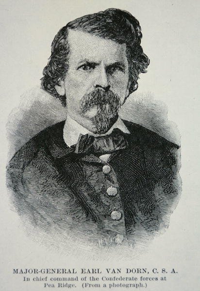 Kenraalimajuri Earl Van Dornin muotokuva (litho) tekijältä American School