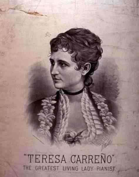 Muotokuva Maria Teresa Carrenosta (1853-1917) (litho) tekijältä American School