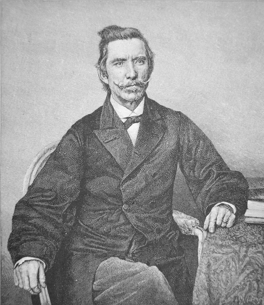 Muotokuva kontra-amiraali Semmesistä (1809-77), konfederaation hyökkääjän Alabaman kapteeni (litho) tekijältä American School