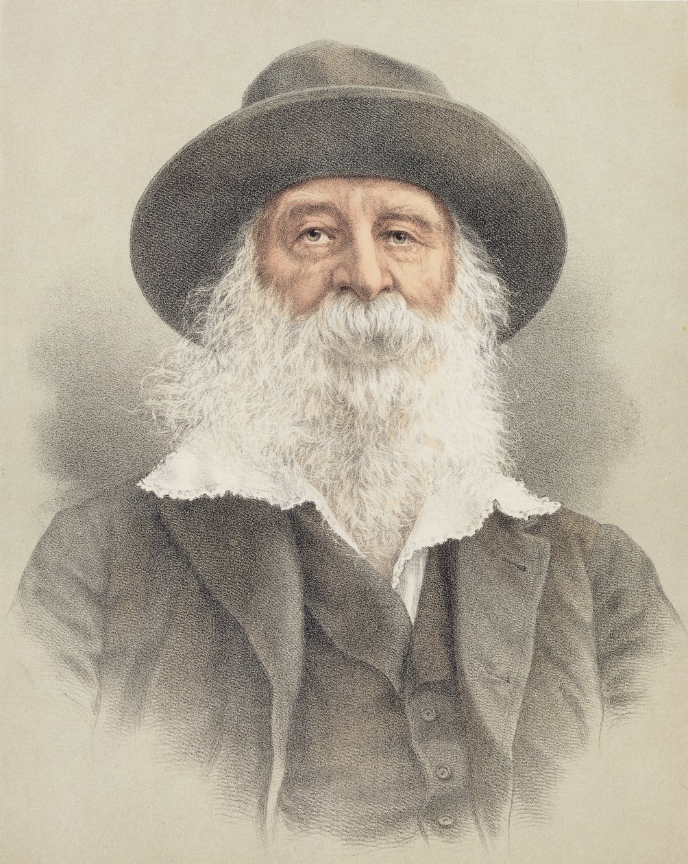 Walt Whitmanin muotokuva (1819-91) tekijältä American School