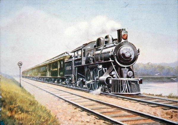 Postikortti Chicago & North Western Railroadin Overland Limitediltä tekijältä American School