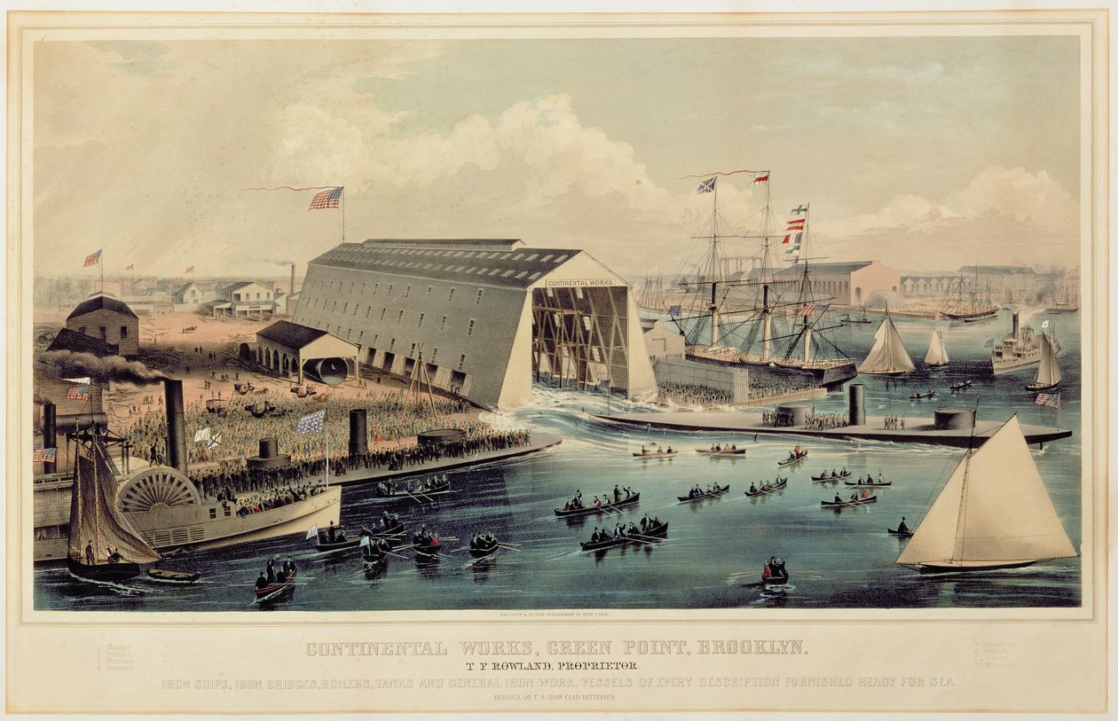 Mainosjuliste Continental Works, Greenpoint Brooklyn, julkaisija Endicott & Co. tekijältä American School