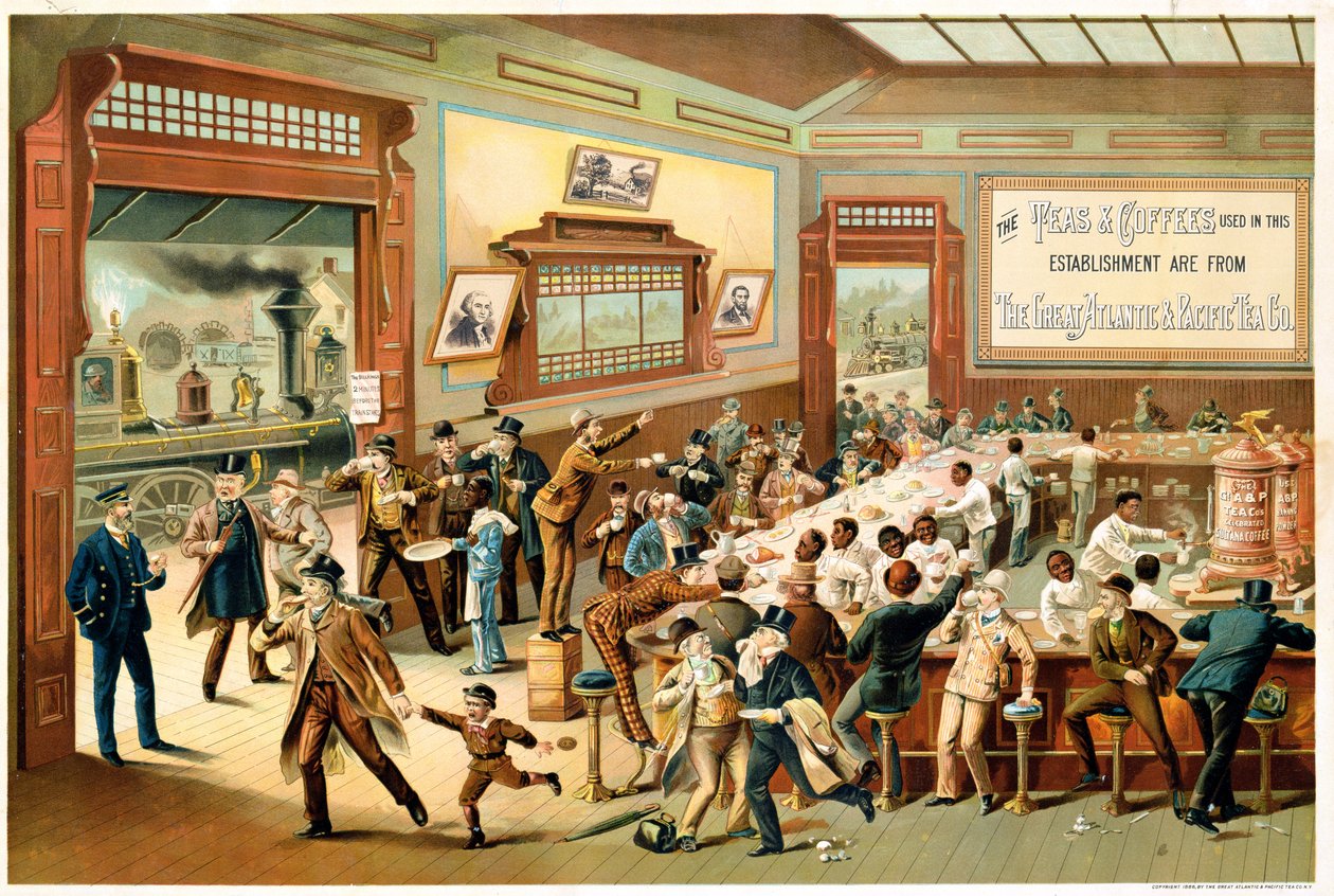 Great Atlantic & Pacific Tea Co.:n juliste, 1886 tekijältä American School