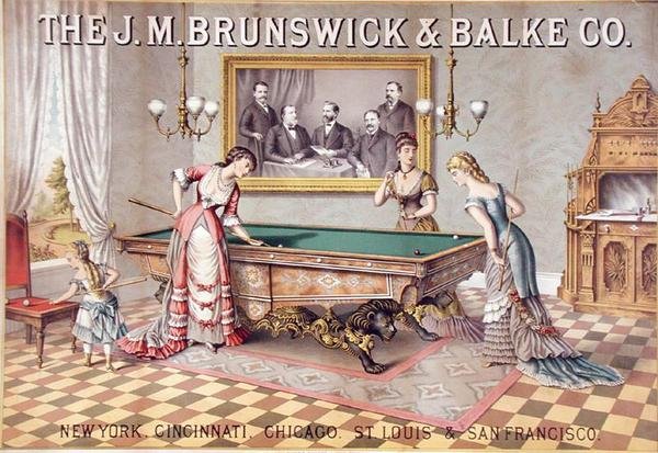 Julistemainos "J.M. Brunswick & Balke Co.