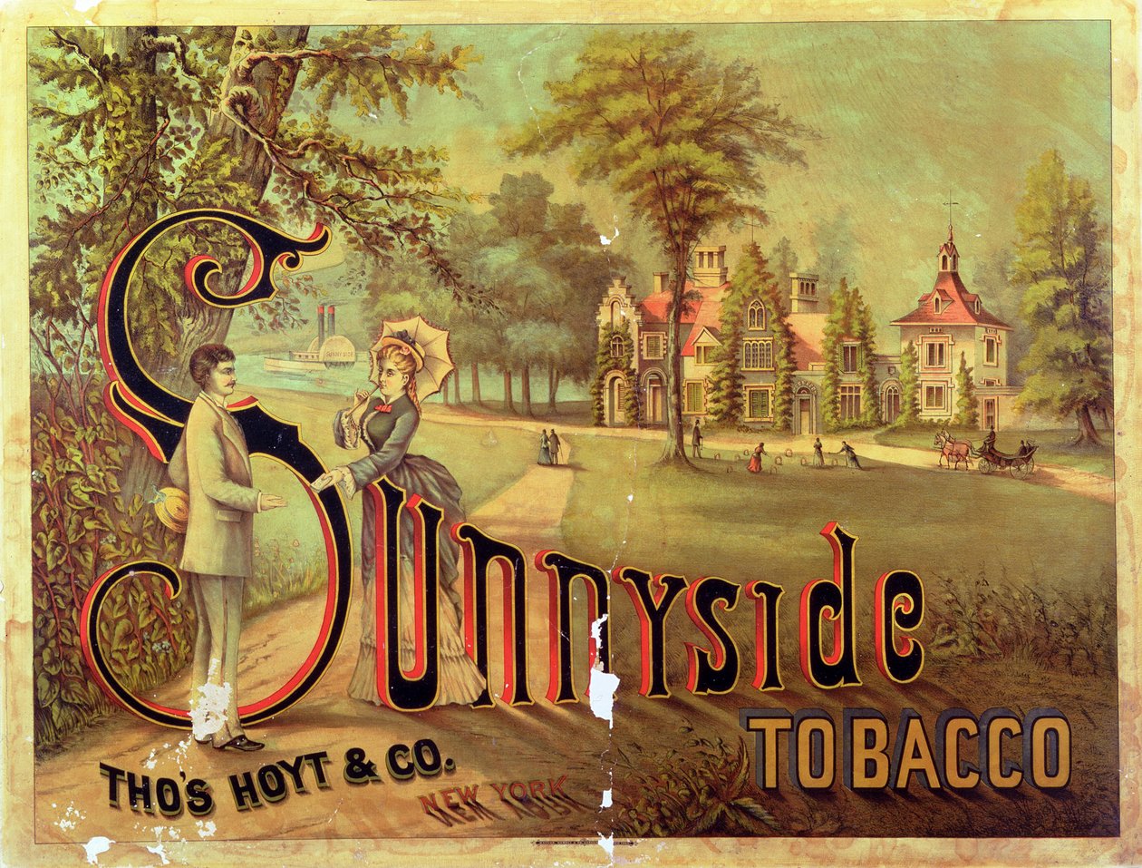 Sunnyside Tobaccoa mainostava juliste tekijältä American School