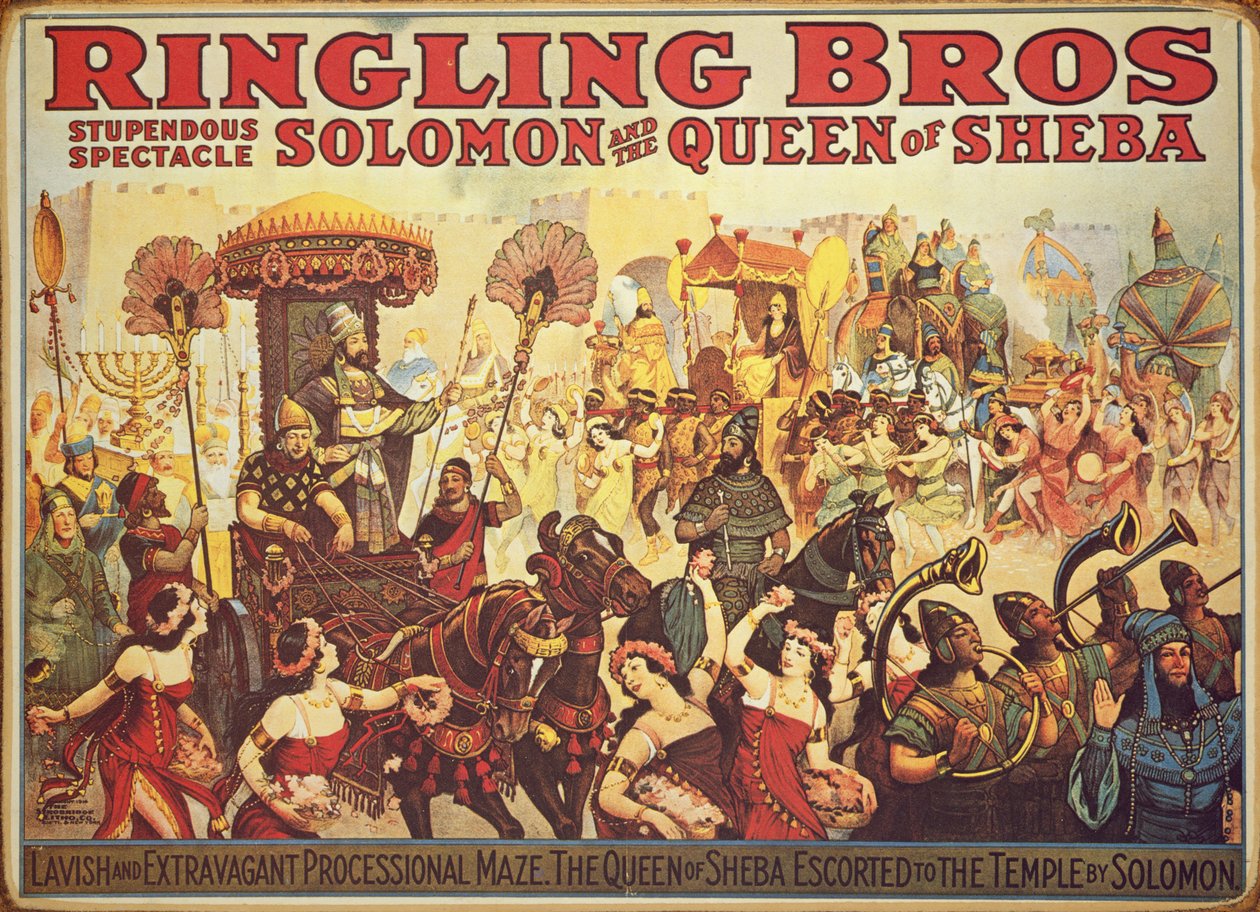 Ringling Bros. sirkus, n. 1900 (väri litho) tekijältä American School