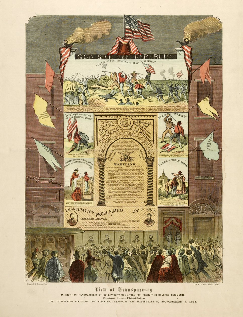 Juliste "Emancipation in Maryland, 1. marraskuuta tekijältä American School