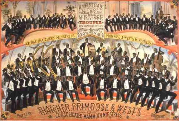 Juliste "Consolidated Mammoth Minstrels" -elokuvalle, pääosissa "George Thatcher