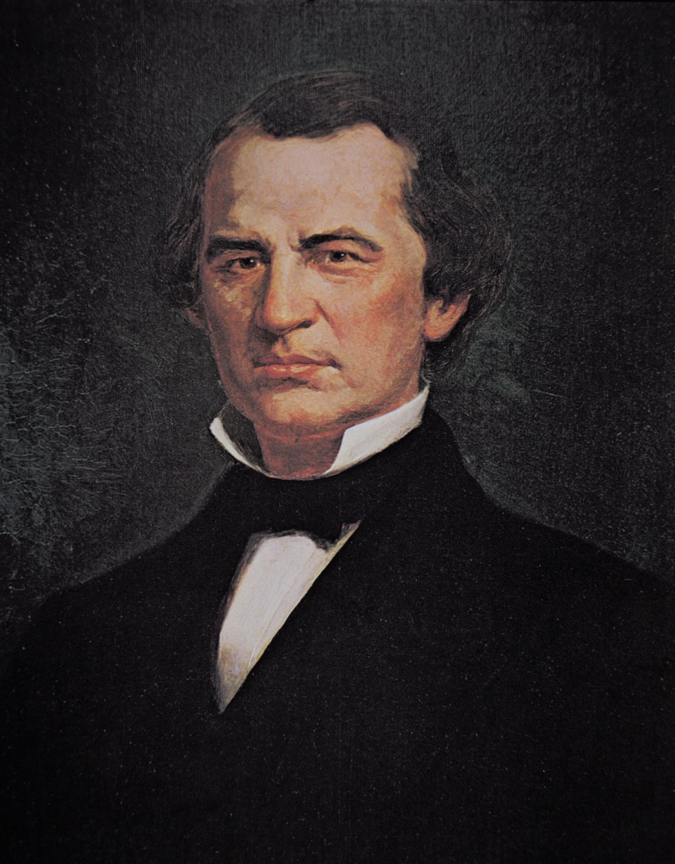 Presidentti Andrew Johnson (1808-1875) (värinen lito) tekijältä American School