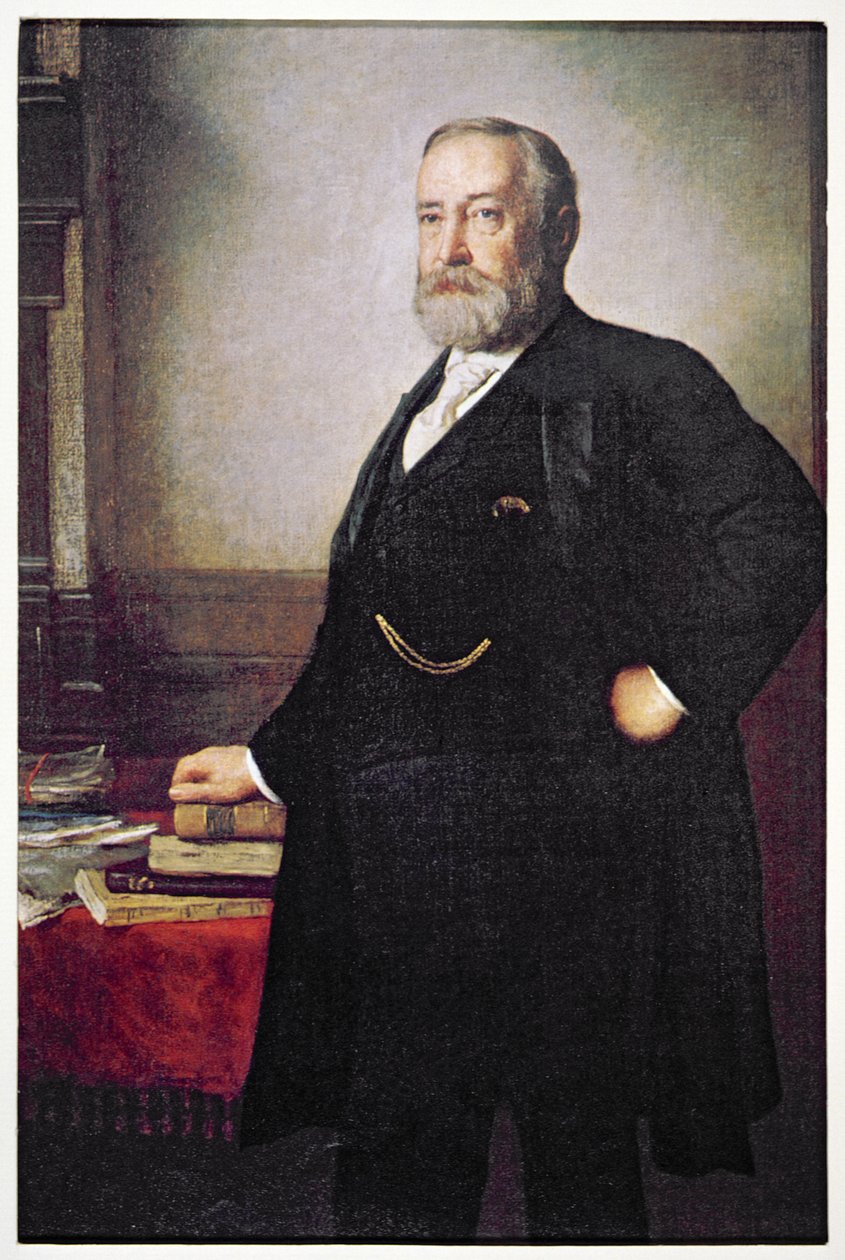 Presidentti Benjamin Harrisonin (1833-1901) vaalijuliste tekijältä American School
