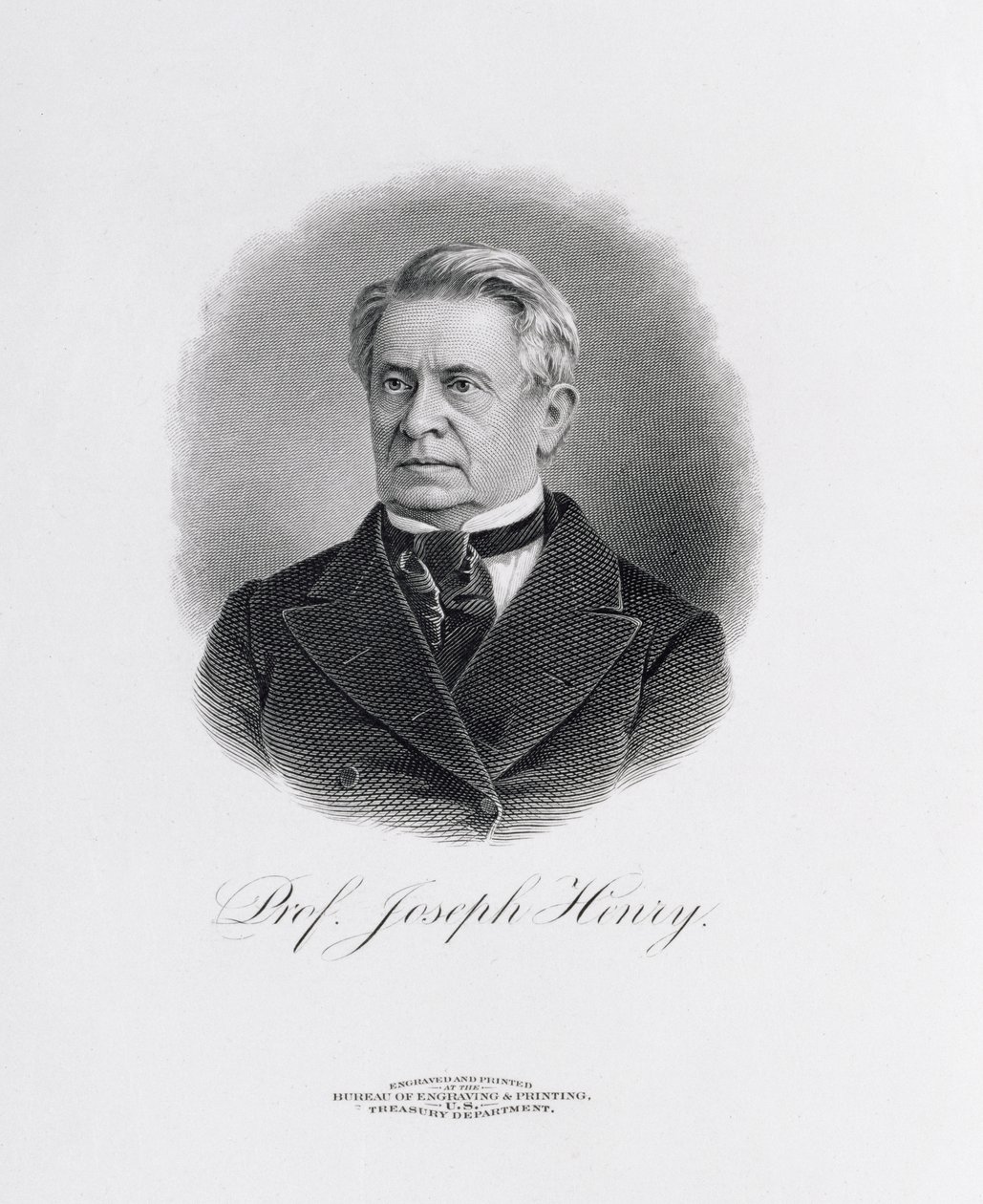 Professori Joseph Henry (1797-1878) Joseph Henryn muistomerkin etualalta Washingtonissa, 1880 tekijältä American School
