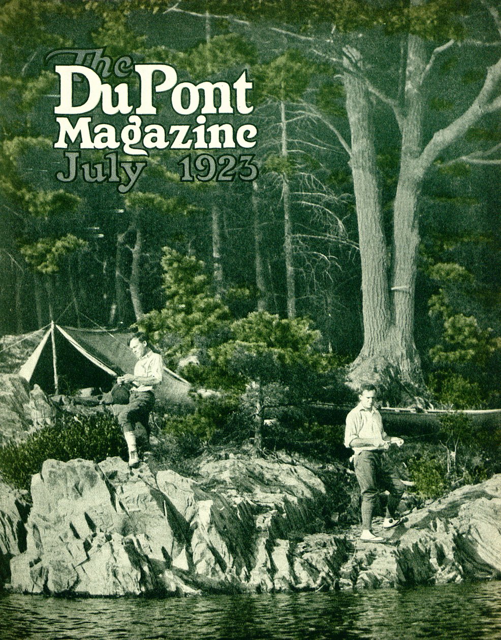 Pyralin lähtee kalastamaan, DuPont-lehden etukansi, heinäkuu 1923 tekijältä American School