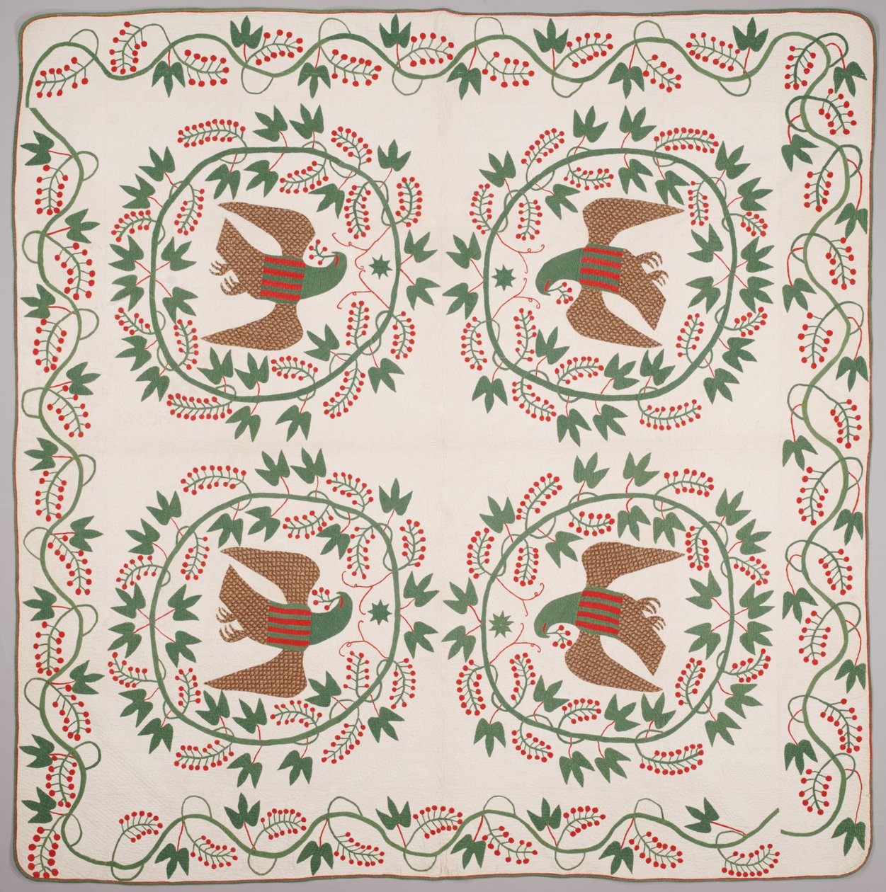Peitto, n. 1840-50 (applikoitu puuvilla) tekijältä American School