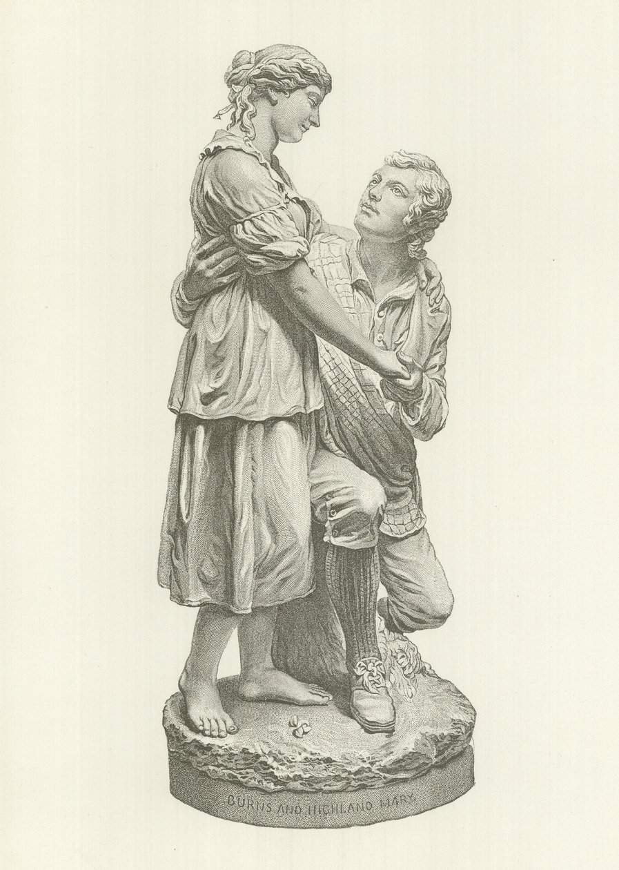 Robert Burns ja Highland Mary (kaiverrus) tekijältä American School