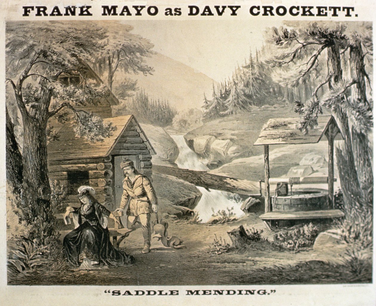 Saddle Mending, Davy Crockettin juliste, pääosissa Frank Mayo tekijältä American School