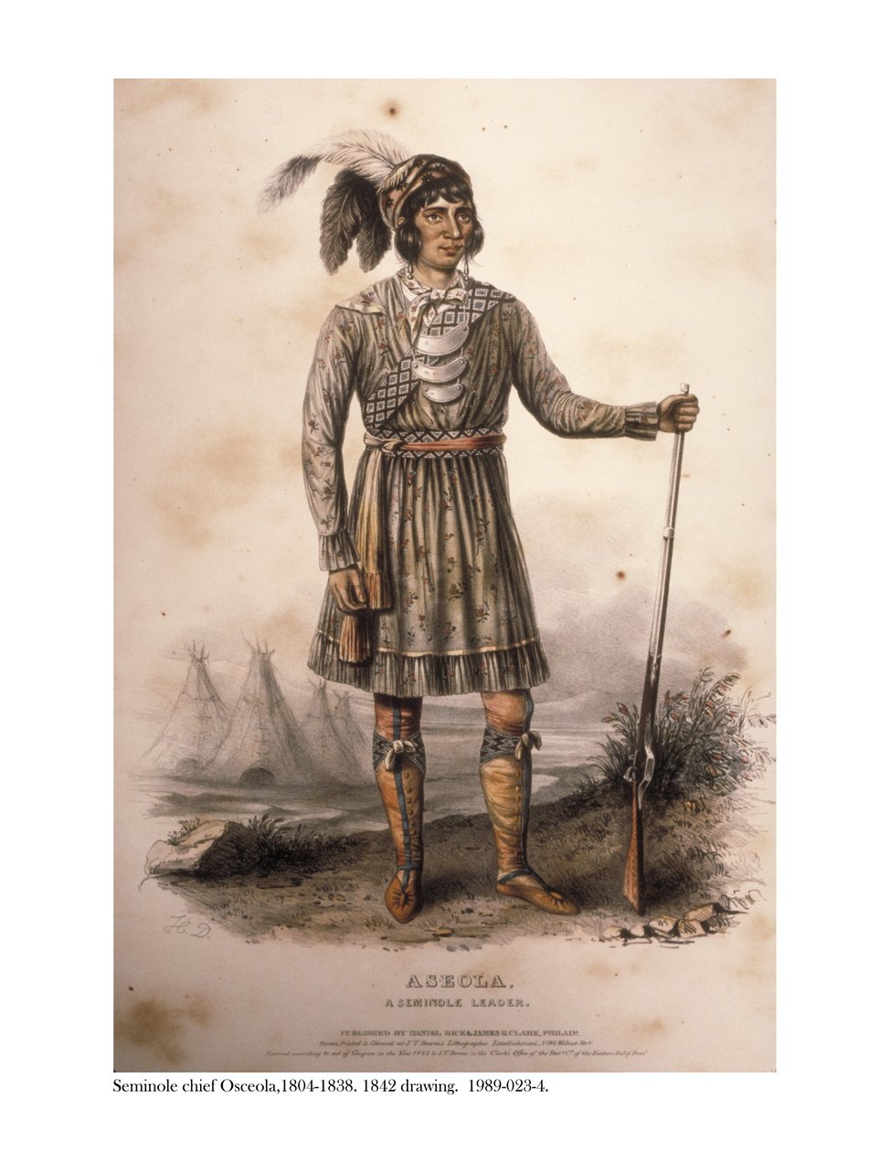 Seminole Chief Osceola, 1842 tekijältä American School
