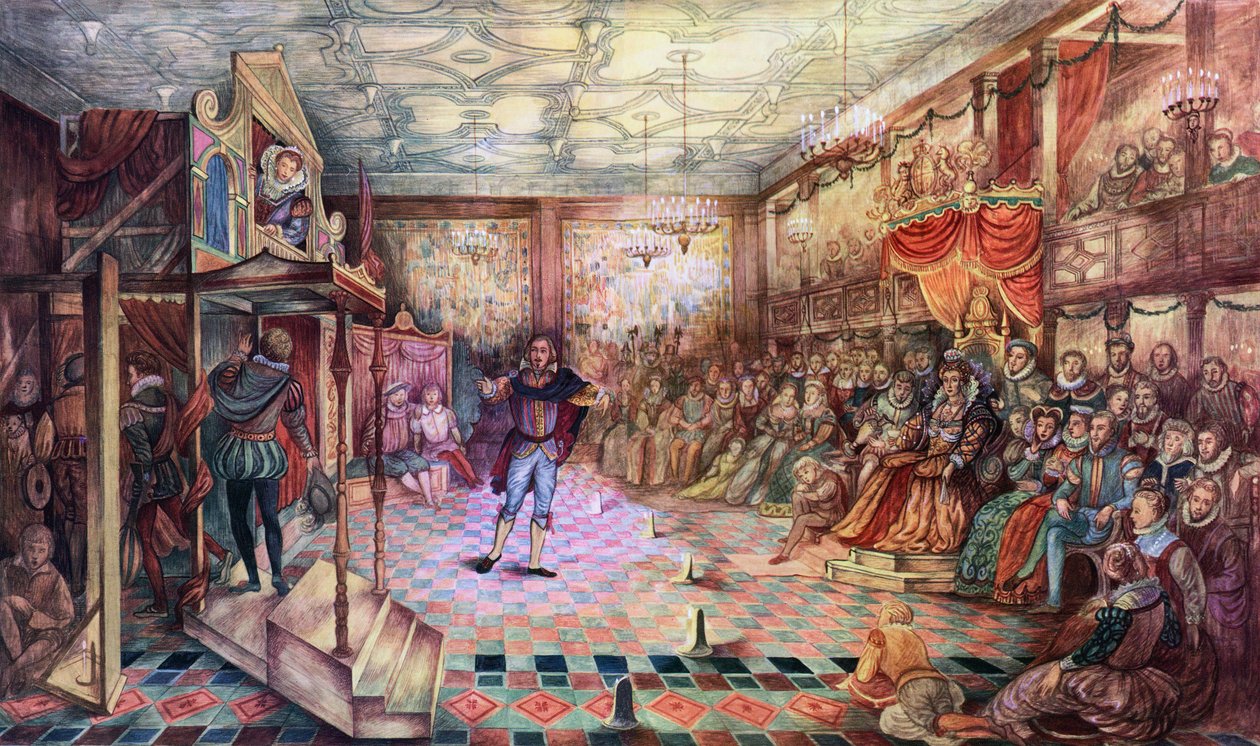 Shakespeare esiintyy kuningatar Elisabet I:lle tekijältä American School