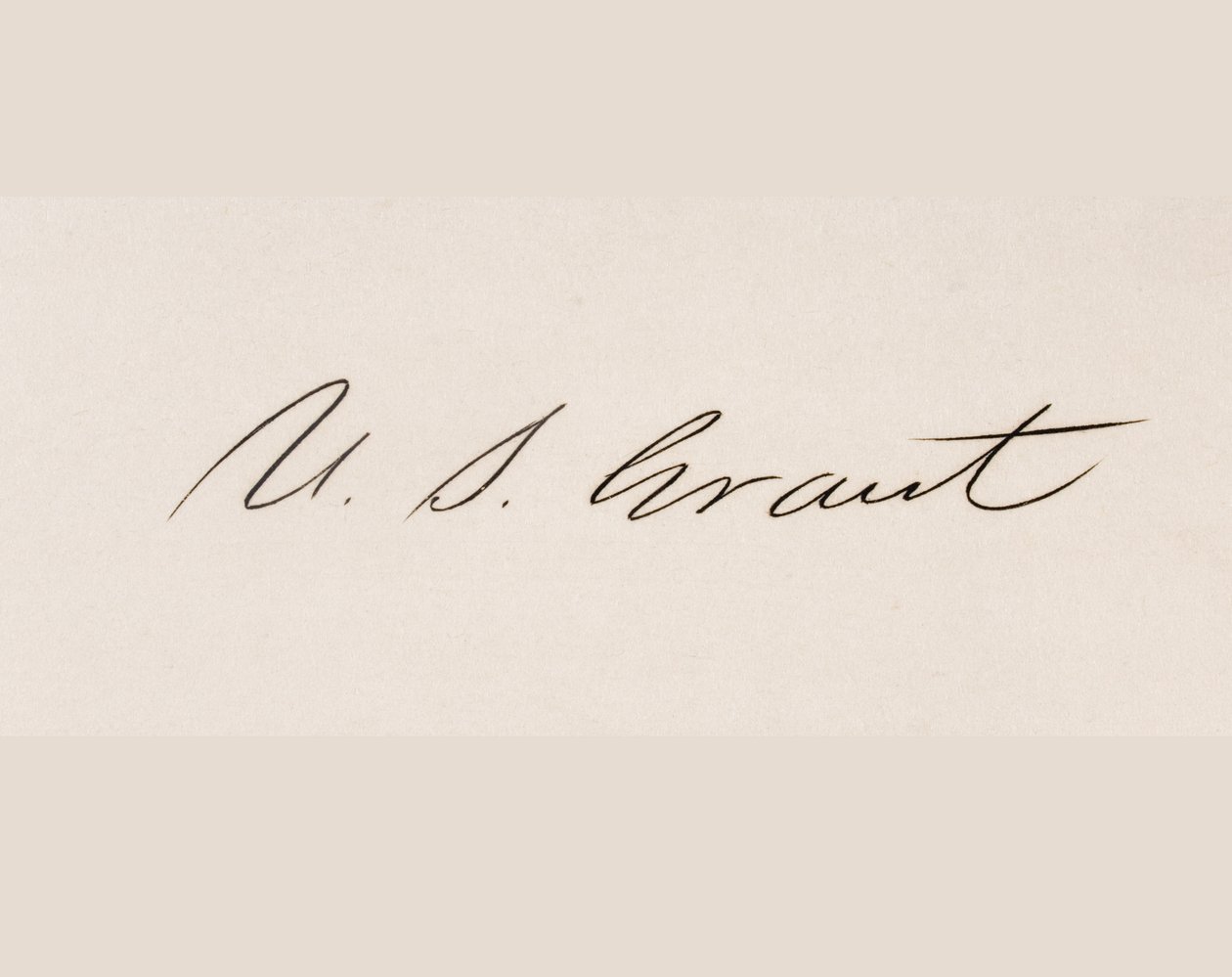 Ulysses S. Grantin allekirjoitus (litho) tekijältä American School