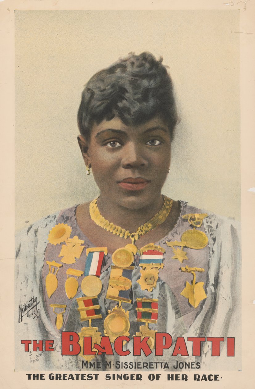 Sissieretta Jones, joka tunnetaan myös nimellä "Musta Patti", 1899 tekijältä American School