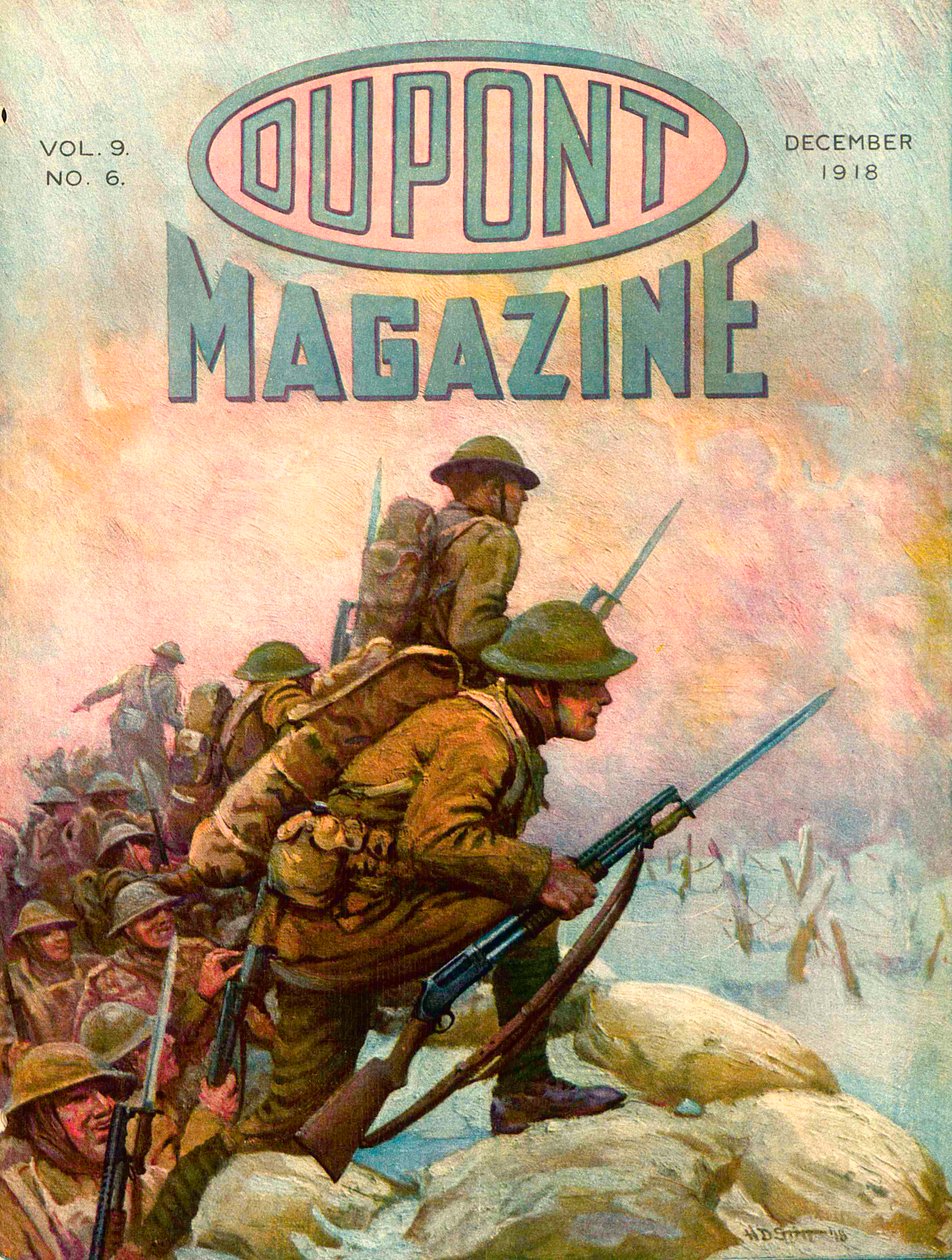 Soldiers in the Trenches, DuPont-lehden etukansi, joulukuu 1918 tekijältä American School