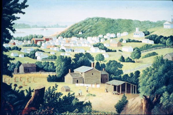 St Joseph, Missouri, lainsuojattoman Jesse Woodson Jamesin (1847-82) koti n. 1865 tekijältä American School